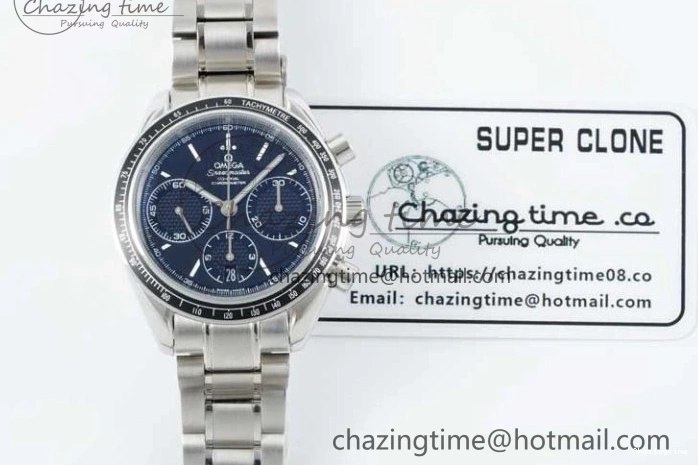 0503 Speedmaster Racing Master SS HKF Best Edition Black Dial on SS Bracelet A Versatile 7810